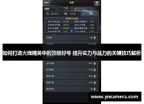 如何打造火线精英中的顶级好号 提升实力与战力的关键技巧解析
