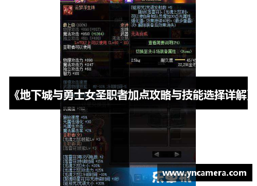 《地下城与勇士女圣职者加点攻略与技能选择详解》