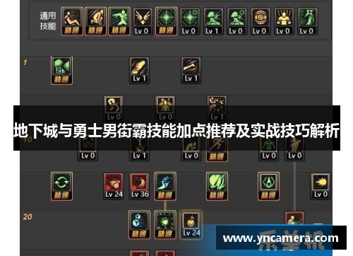 地下城与勇士男街霸技能加点推荐及实战技巧解析